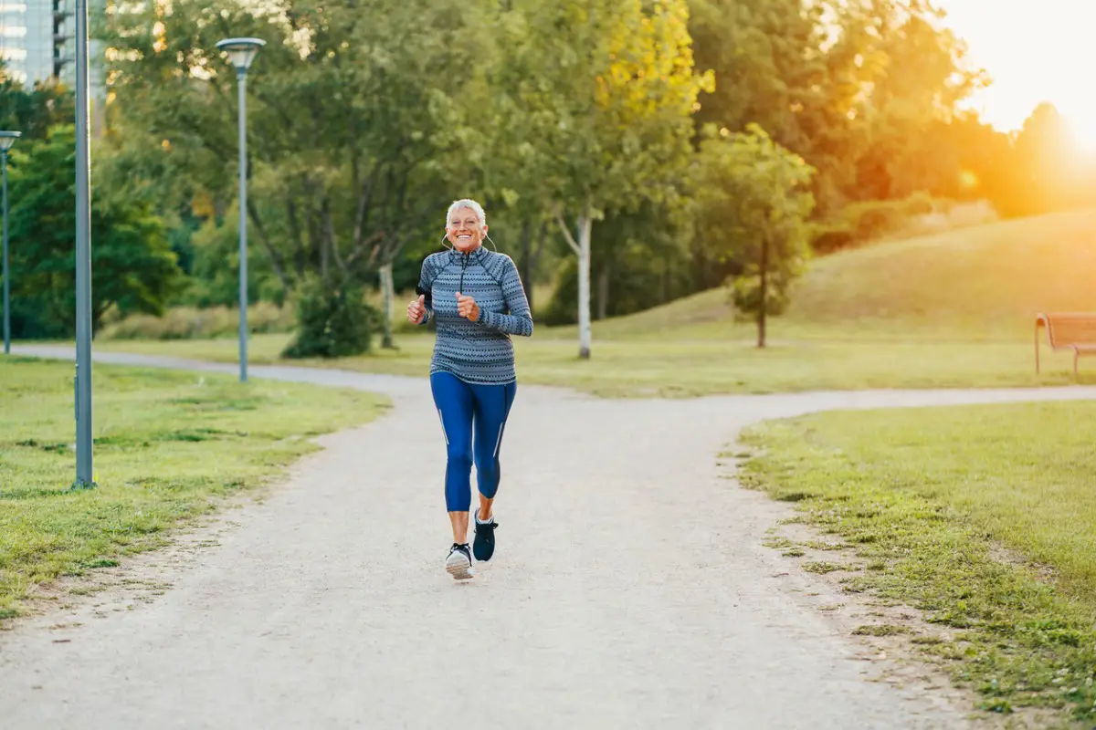 mature-white-haired-woman-running