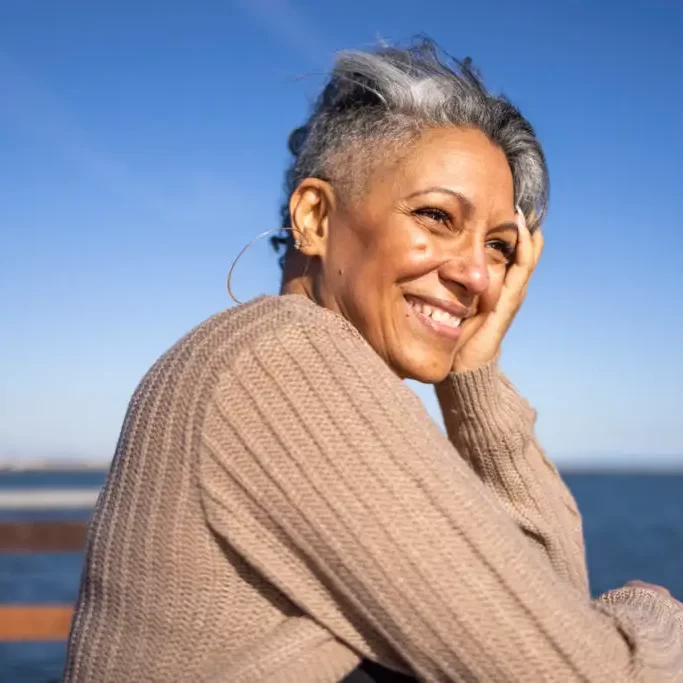 mature-woman-near-water